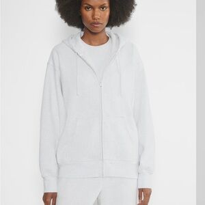 TNA COZY FLEECE BOYFRIEND ZIP UP HOODIE